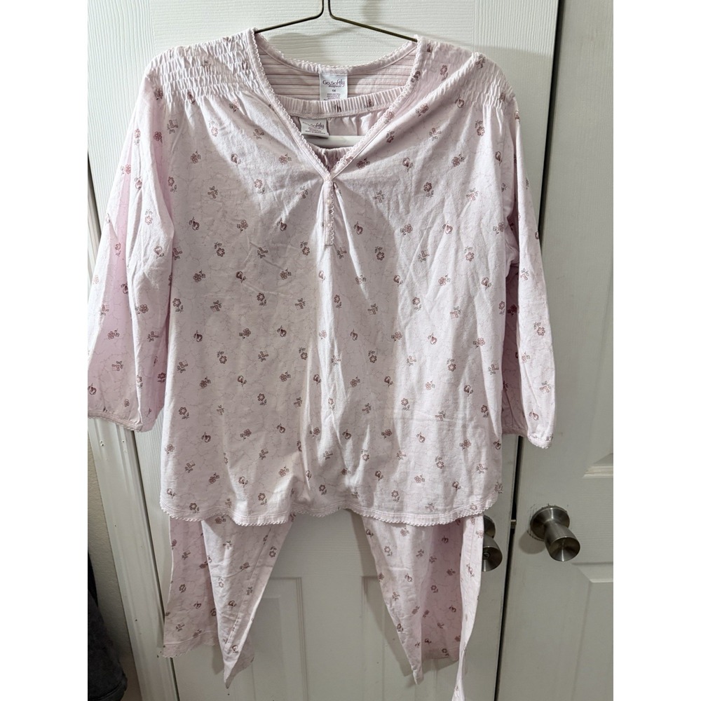 Ladies Go‎ Softly Pink Plus Size 2X Pajama Set